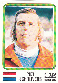 Piet Schrijvers WC 1974 Netherlands samolepka Panini World Cup Story #77